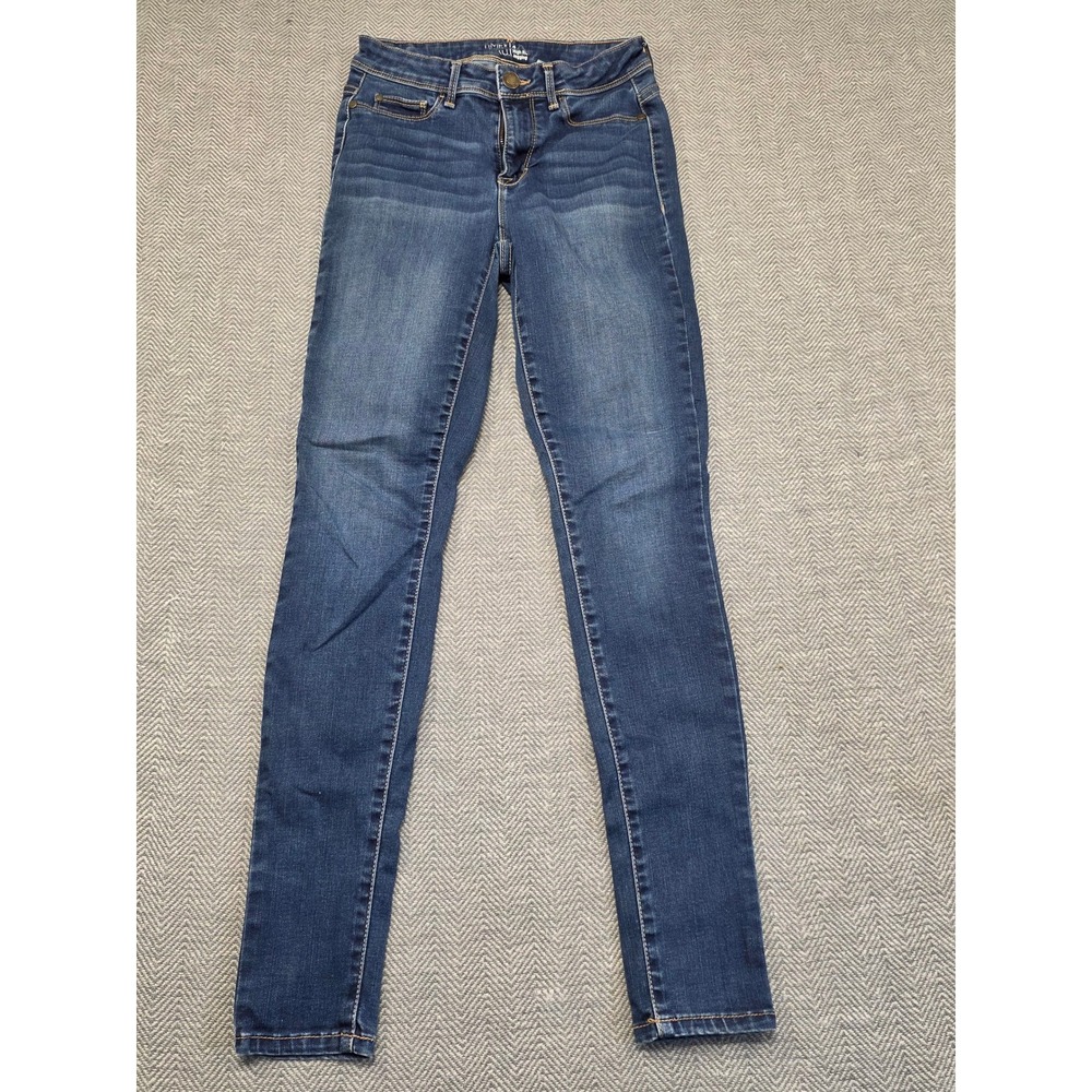 Time and Tru Womens Size 4 High Rise Jegging Dark Wash‎ Blue Skinny Denim Jeans